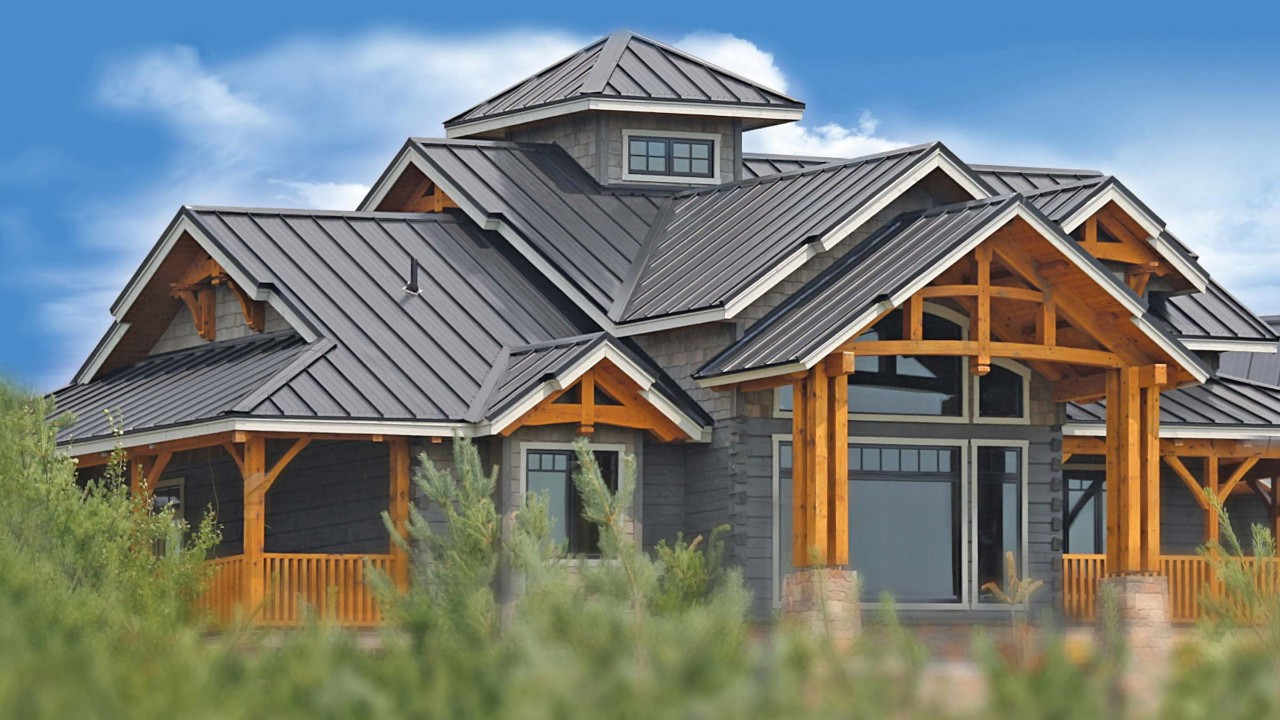 Toiture Prestige anthracite sur une résidence en bois