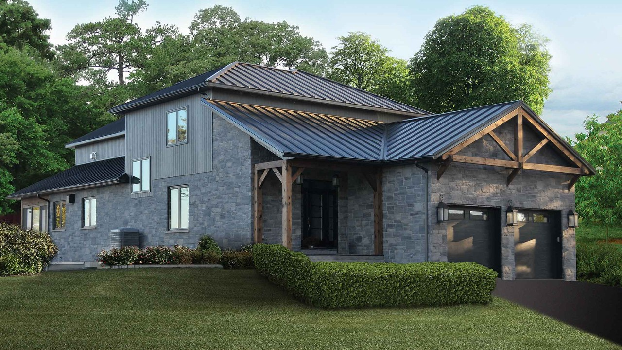 Toiture Prestige sur une résidence contemporaine en pierre